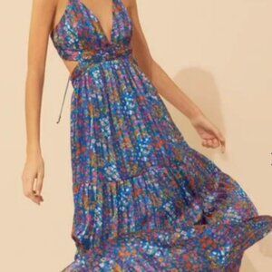 Ba&sh Rosy halter long maxi floral dress